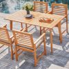 Waimea Honey Slatted Eucalyptus Wood Patio Dining Table