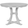 TOPMAX 5-Piece Rustic Round Pedestal Extendable Dining Table Set with 15.7" Removable Leaf and Simple Dining Chirs for Small Places, Gray