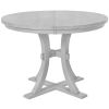 TOPMAX 5-Piece Rustic Round Pedestal Extendable Dining Table Set with 15.7" Removable Leaf and Simple Dining Chirs for Small Places, Gray