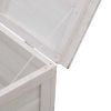 Patio Storage Box White 19.7"x19.3"x22.2" Solid Wood Fir