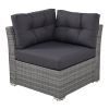 Patio Furniture Set Outdoor Furniture Daybed Rattan Sectional Furniture Set Patio Seating Group With Cushions and Center Table for Patio, Lawn, Backya