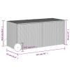 Garden Storage Box with Wheels Gray 74.8 Gal Poly Rattan