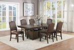 Dining Room Furniture Dining Table Rustic Espresso Table w Storage Base Wooden Top 1pc Rectangular Table Only