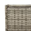 Garden Storage Box with Wheels Gray 74.8 Gal Poly Rattan