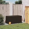 Garden Storage Box with Wheels Brown 50.2 Gal Poly Rattan