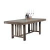 Rustic Design 5pc Dining Set Table and 4x Side Chairs Upholstered Seat Distressed Light Brown Finish Wooden Dining Room Furniture