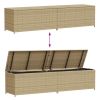 Garden Storage Box Mix Beige 123.9 Gal Poly Rattan