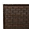 Garden Storage Box Brown 74.8 Gal Poly Rattan