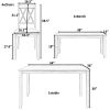 TOPMAX 6-piece Wooden Kitchen Table set, Farmhouse Rustic Dining Table set with Cross Back 4 Chairs and Bench, White+Cherry