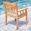 Kapalua Honey Nautical Outdoor Eucalyptus Wooden Dining Chair