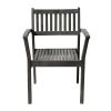 Renaissance Outdoor Patio Hand-scraped Wood Stacking Armchair (Set of 2)