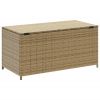 Garden Storage Box Mix Beige 50.2 Gal Poly Rattan