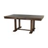 Classic Light Rustic Brown Finish Wooden 1pc Dining Table w Self-Storing Leaf Mindy Veneer Furniture