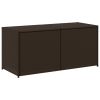 Garden Storage Box Brown 74.8 Gal Poly Rattan