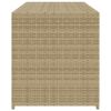 Garden Storage Box Mix Beige 74.8 Gal Poly Rattan