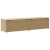 Garden Storage Box Mix Beige 123.9 Gal Poly Rattan