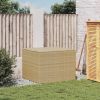 Garden Storage Box Mix Beige 76.9 Gal Poly Rattan