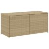 Garden Storage Box Mix Beige 74.8 Gal Poly Rattan