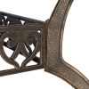 59in Desktop Mosaic Garden Cast Aluminum Table Bronze (WITHOUT CHAIRS)