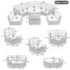 Patio Furniture Set Outdoor Furniture Daybed Rattan Sectional Furniture Set Patio Seating Group With Cushions and Center Table for Patio, Lawn, Backya