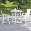 HIPS Bar Chair with Armrest,Patio Bar Chair Set of 2, White