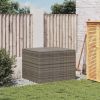 Garden Storage Box Gray 76.9 Gal Poly Rattan