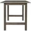 TOPMAX Farmhouse Wood Dining Table for 4, Kitchen Table for Small Places, Gray