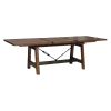 Rustic Brown Dining Set 5pc Dining Table with Extension Leaf and 4 Side Chairs Industrial Design Gunmetal Finish Wooden Furniture