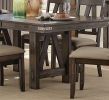 Brown Finish Rustic Look 1pc Dining Table with Butterfly Extension Leaf Solid Rubberwood Dining Furniture