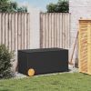 Garden Storage Box with Wheels Black 50.2 Gal Poly Rattan