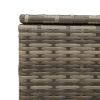 Garden Storage Box Gray 76.9 Gal Poly Rattan