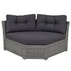 Patio Furniture Set Outdoor Furniture Daybed Rattan Sectional Furniture Set Patio Seating Group With Cushions and Center Table for Patio, Lawn, Backya