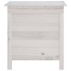 Patio Storage Box White 19.7"x19.3"x22.2" Solid Wood Fir