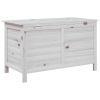 Patio Storage Box White 39"x19.5"x23" Solid Wood Fir