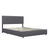 Full Upholstered Platform Bed with Lifting Storage, Full Size Bed Frame with Storage and Tufted Headboard,Wooden Platform Bed for Kids Teens Adults,No