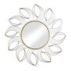 Golden Petals Wall Mirror