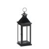 MEDIUM GLOSSY BLACK LANTERN