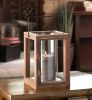 Vintage Rustic Wooden Garden Lantern for Outdoor Decor