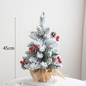 Christmas Tree Table Top Ornaments Flocking Snow Spray High-Grade Christmas Tree 45/60Cm (Style: 3, size: 45)