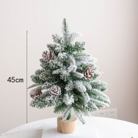 Christmas Tree Table Top Ornaments Flocking Snow Spray High-Grade Christmas Tree 45/60Cm (Style: 2, size: 45)