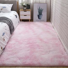 Soft Fluffy Area Rug for Bedroom and Living Room (Color: Tie Dye Light Pink, size: 31.5*78.74inch)